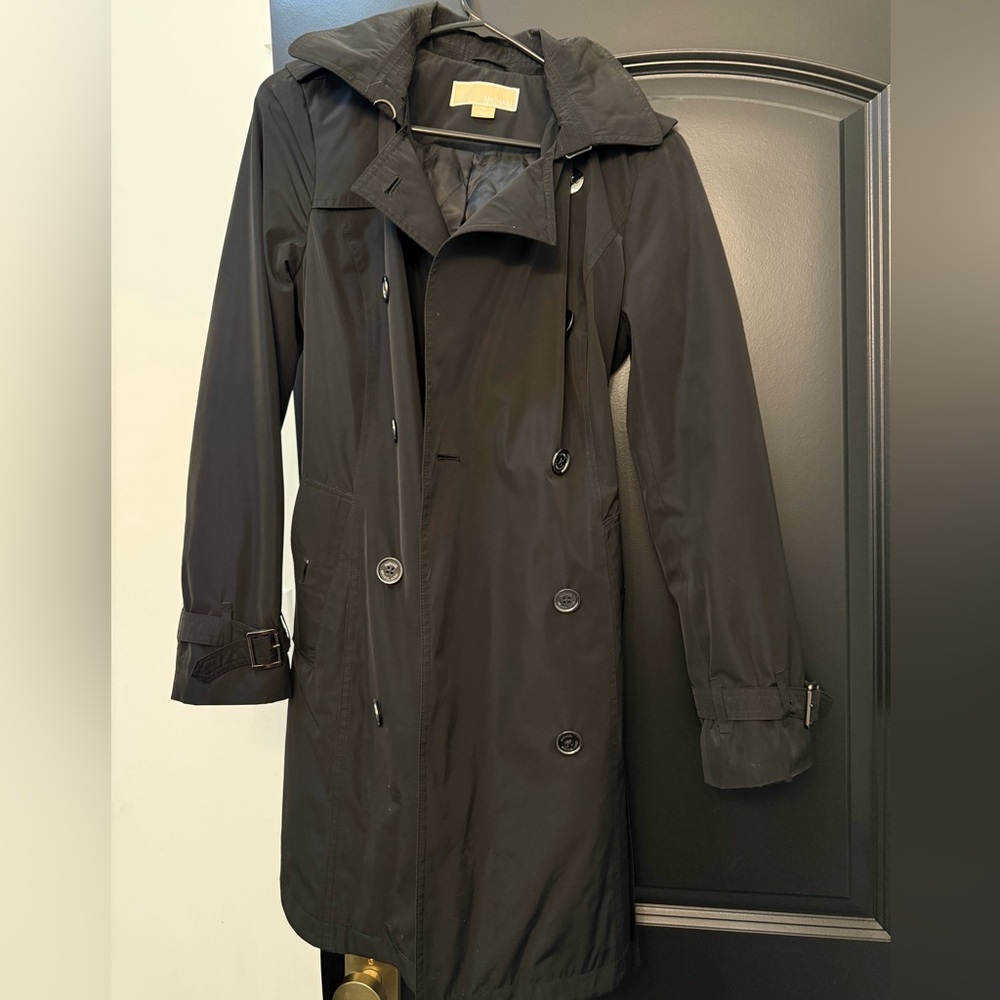 Michael Kors Women’s Double Breasted Quilted mid-length trench coat
